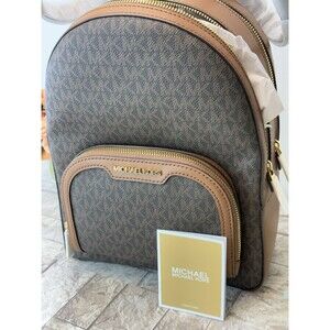 MICHAEL KORS JAYCEE S MINI CONVERTIBLE ZIP POCKET BACKPACK MK BROWN